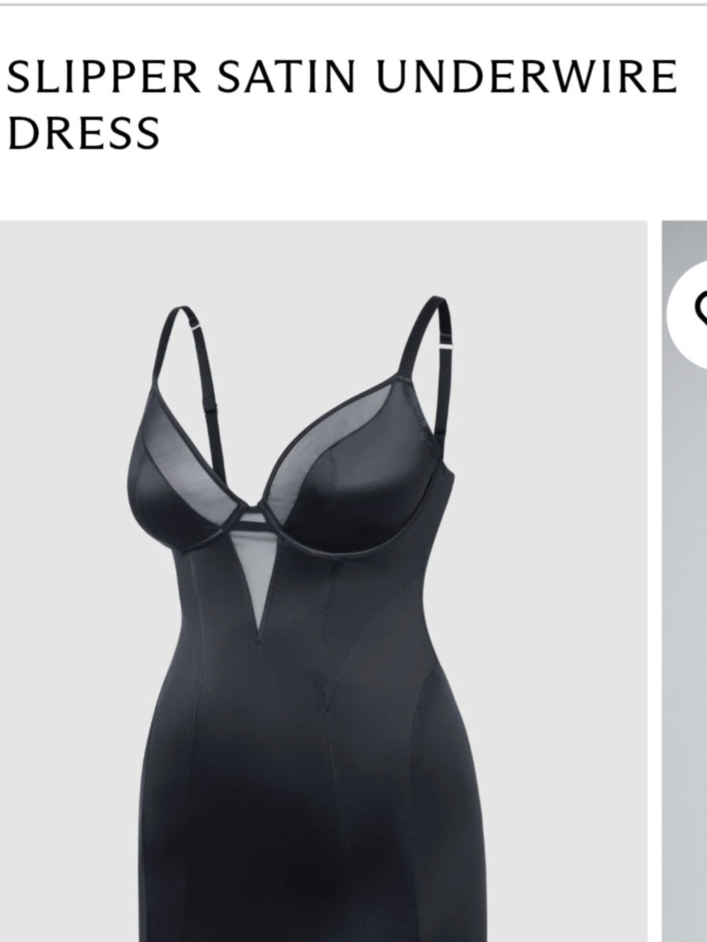 Savage X Fenty Black Satin Structured Sexiest Little Black Dress